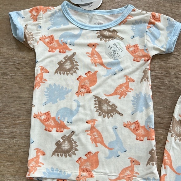 Milkberry Toddler Boy Bamboo Pajama Set 12 18 24 months 3T 5T Dinosaurs Short - Picture 3 of 7